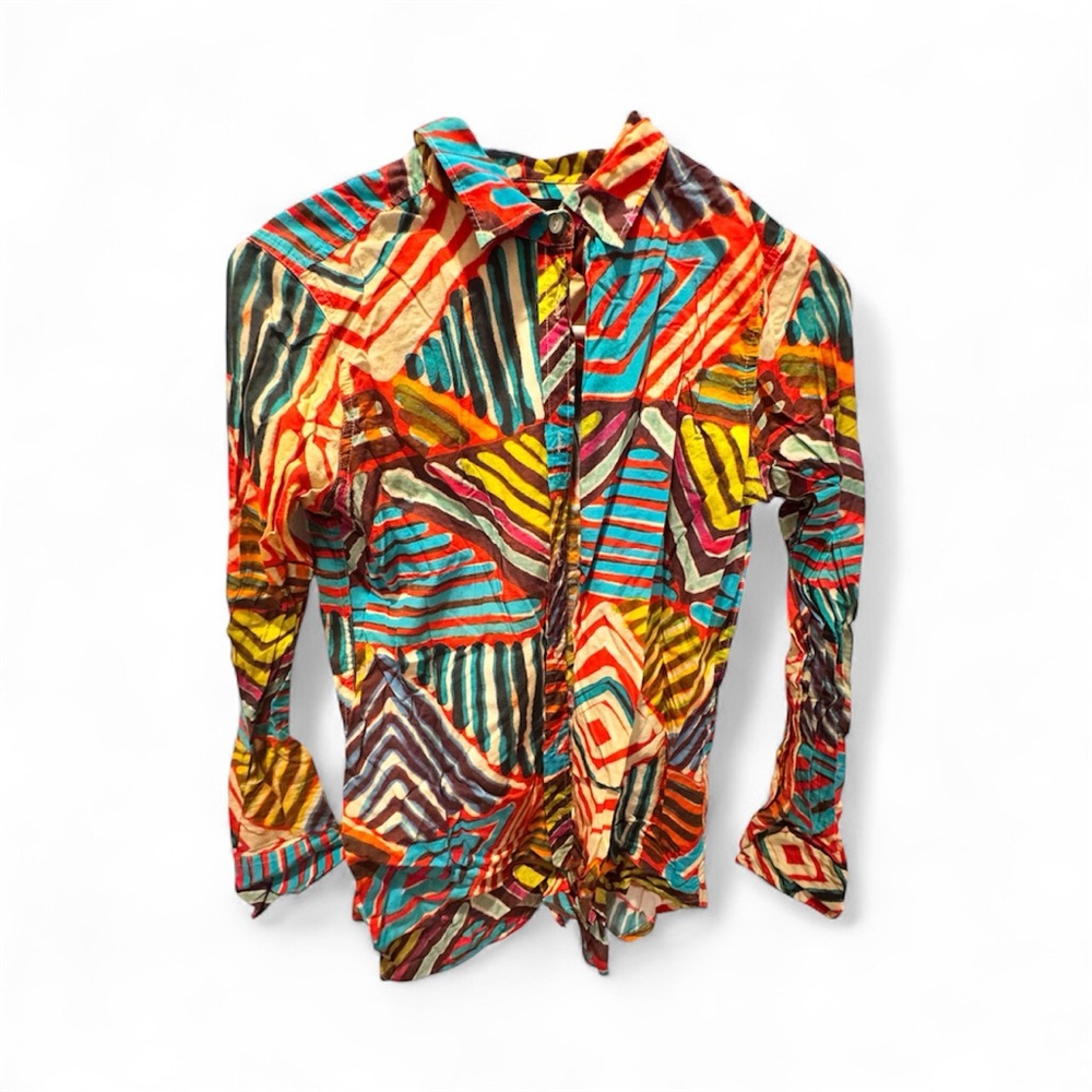 J. Crew Vibrant Striped women's "boy" Shirt